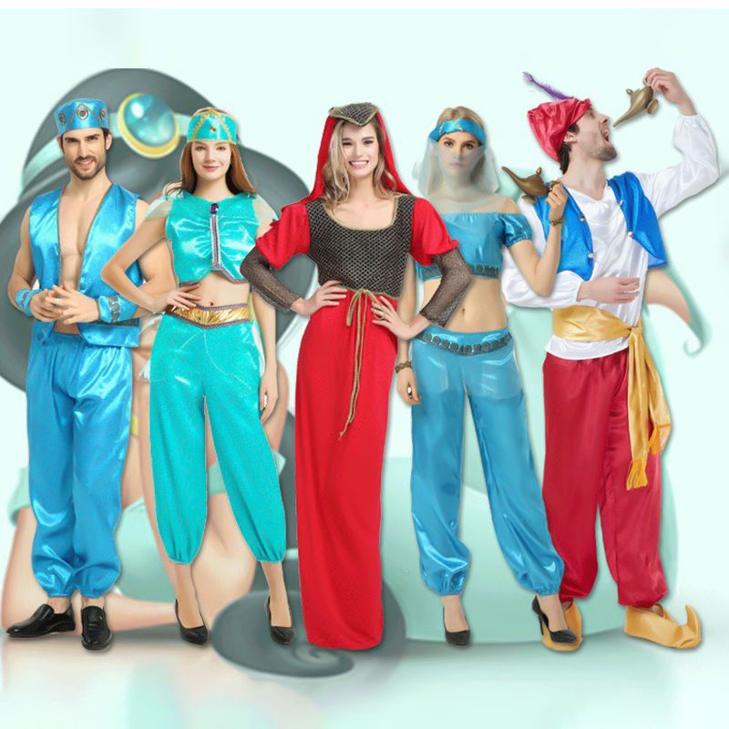 Aladdin Magic Adult Lamp Princess Jasmine Halloween Costume Stage 