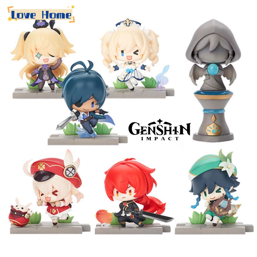 Genshin Impact Action Figure Xiao ZhongLi 7.5cm Cute Role Decorative Model Game Toy Set Shopee