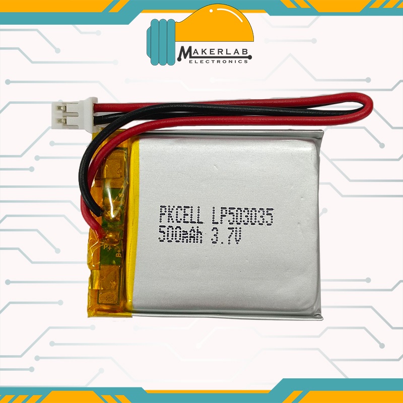 PKCell Lithium Ion Polymer Battery – 3.7v 500mAh, 2000mAh - Dash Cam  Wireless Keyboard Battery