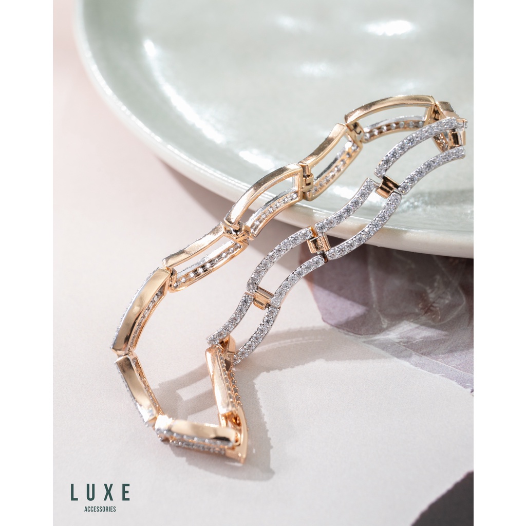 LUXE Accessories Rebeca Gold Diamond Bracelet Shopee Philippines