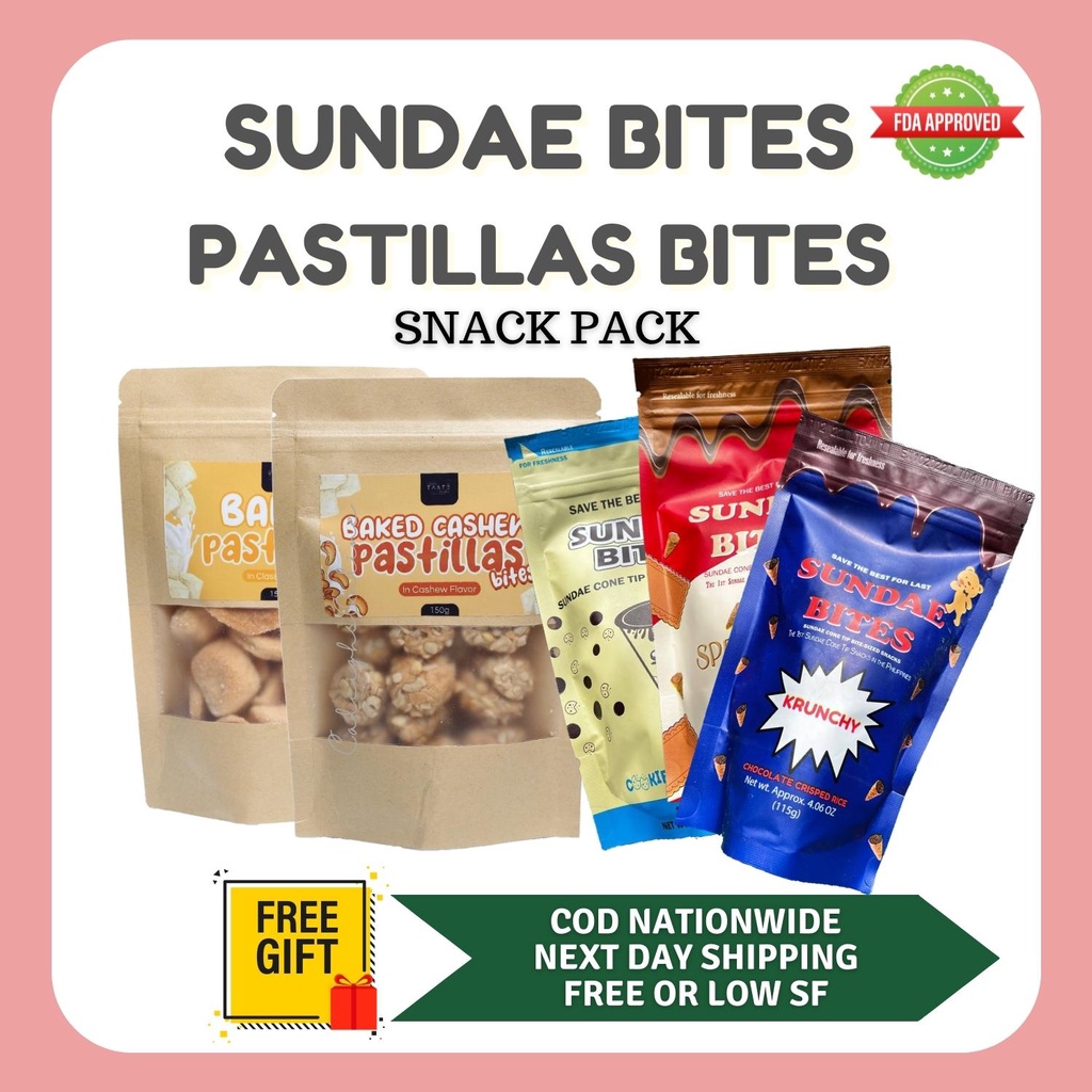 SUNDAE BITES AND PASTILLAS BITES SNACK PACK | Shopee Philippines