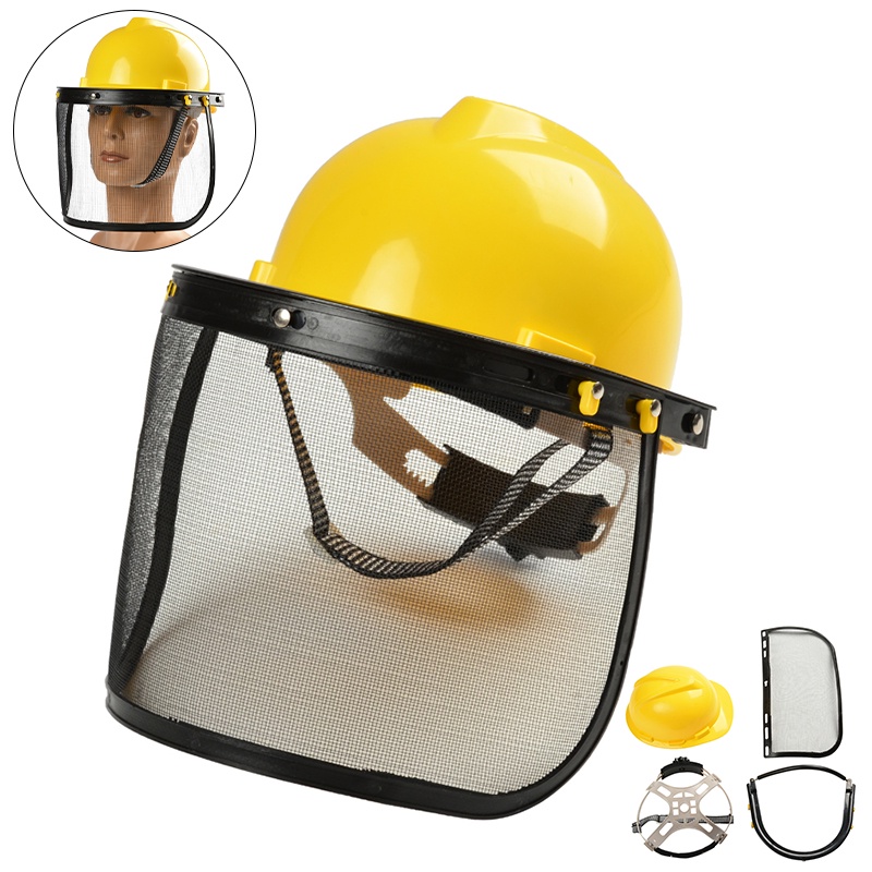 Chainsaw Safety Helmet Face Shield Protection With Mesh Visor For Stihl