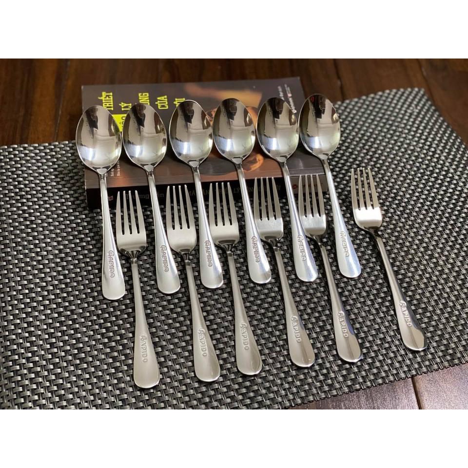 Rapido 12 Piece Spoon And Fork Set (6 Spoons + 6 Forks) Shopee