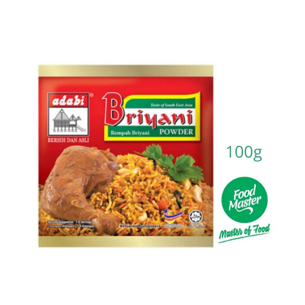 Adabi Rempah Briyani Powder @ 100g (Free Premium Packing) | Shopee ...