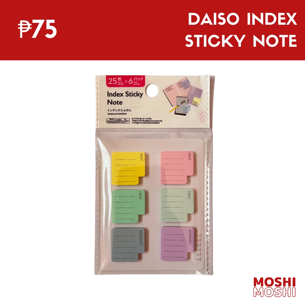 Daiso Japan Index Sticky Note Shopee Philippines