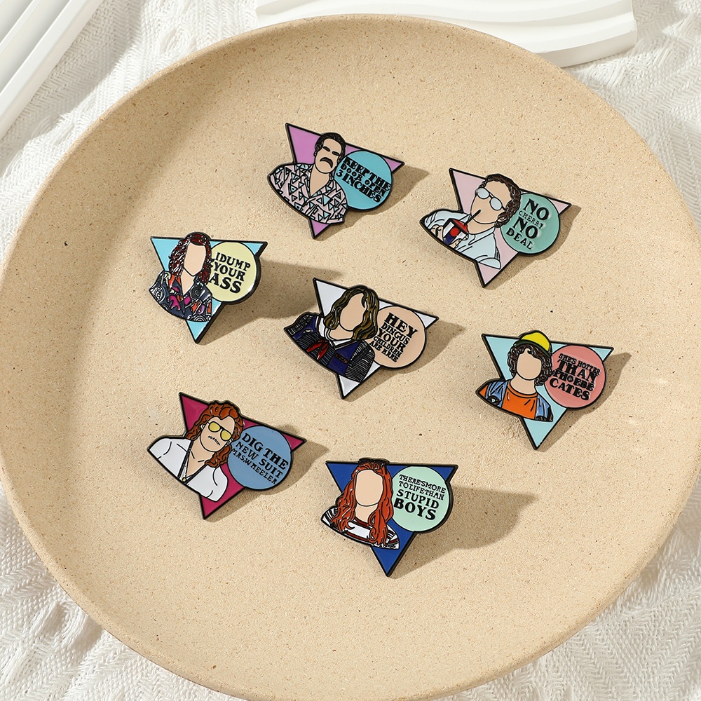 Creative TV Play Stranger Thing Brooch Pin Cartoon Image Enamel Badge ...