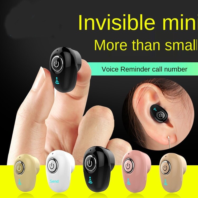 Wireless Mini Bluetooth Headset S650 Thin Invisible Headset Ultra Small ...