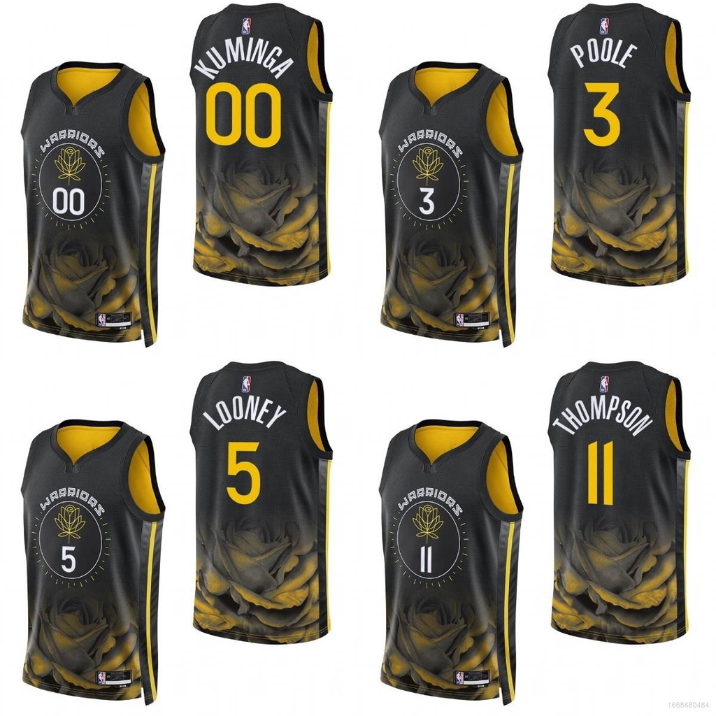 Black and yellow warriors jersey cheap