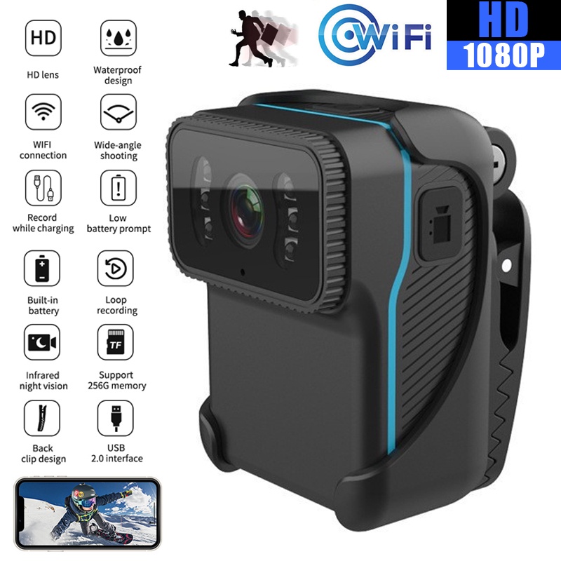 CS02 1080P HD Portable body Action Camera WiFi DV Camcorder Loop ...