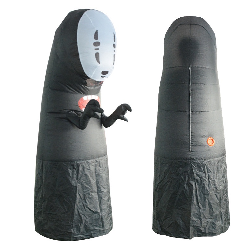 No Face Man Anime Miyazaki Hayao Spirited Away Kaonashi Cosplay Full Set Halloween Funny Costume 