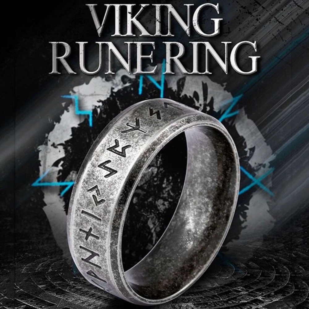 Vintage Style Viking Totems Silver Black Titanium Steel Men Women Fashion Jewelry Punk Biker Band Rings Shopee Philippines