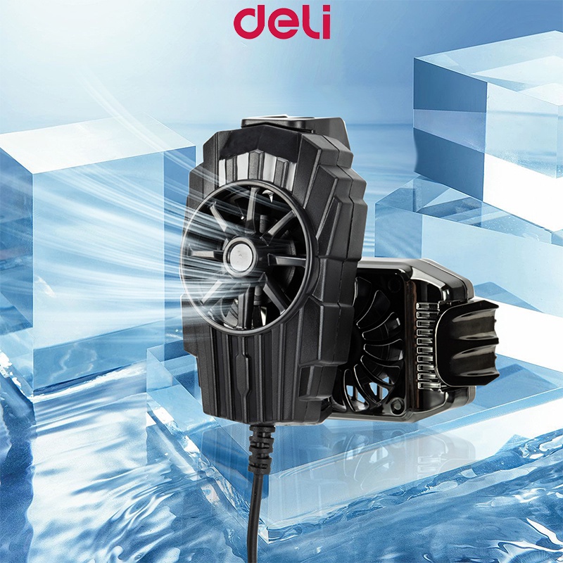 Deli Universal Mini Mobile Phone Cooling Fan Radiator Game Cooling Fan ...