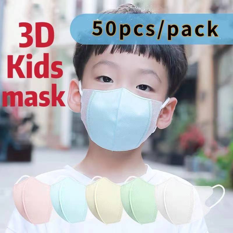 50pcs Kids 3D Korea Design Face Mask Kids Shopee Philippines