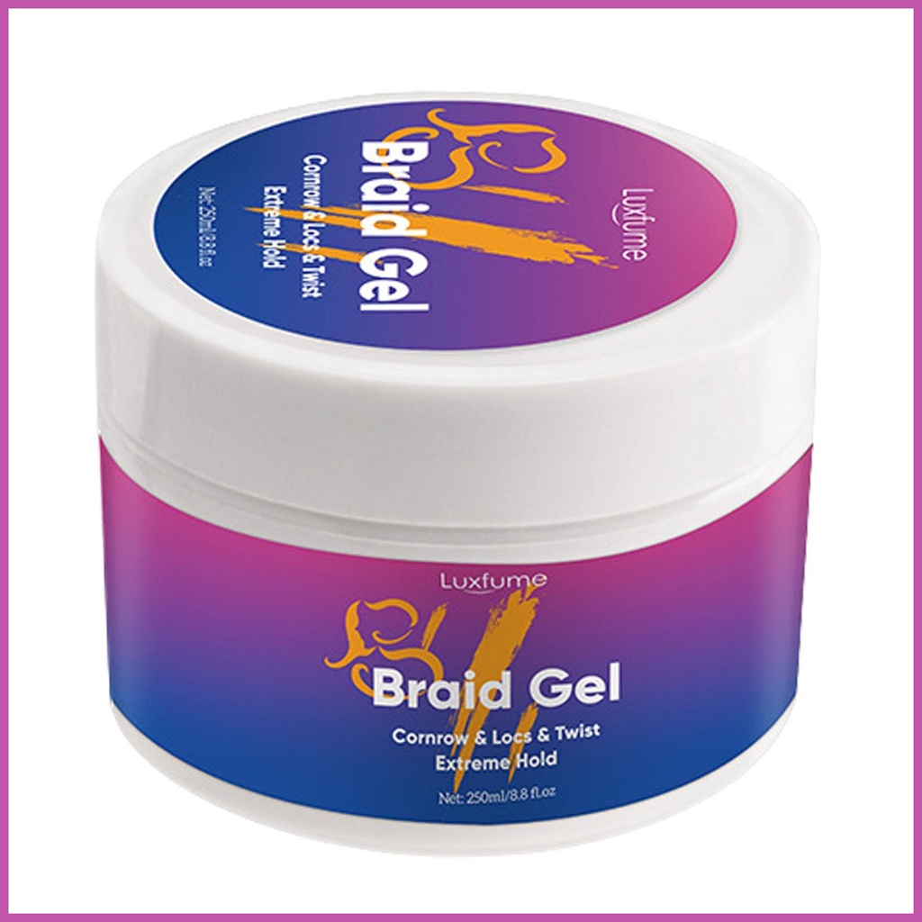 Hair Styling Gel 250ml Extra Hold Braid Loc Twist Gel Styling Gel Great ...