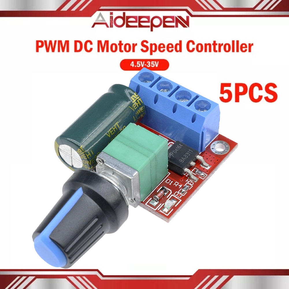 DC Motor Speed Controller Module PWM 4.5V-35V 5A 90W Adjustable Speed ...