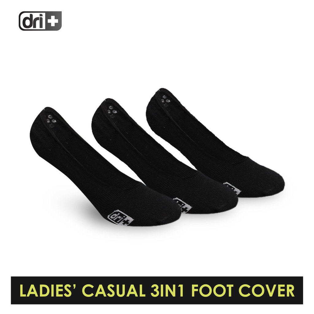 Dri Plus Ladies’ Lite Thin Casual Foot Cover 3 pairs in a pack DLCFG1 ...