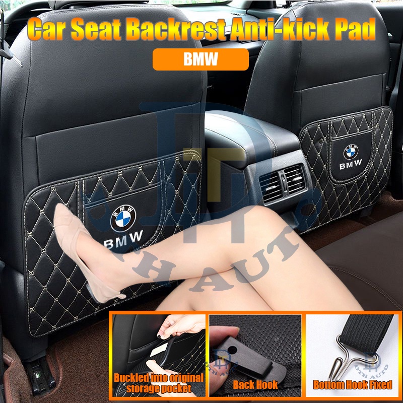 BMW Leather Car Seat Back Anti Kick Pad Backrest Cover Protector Rear Child  Anti-kick Mat For BMW E46 E90 E60 E39 E36 G30 E87 E92 X5 E70 E91