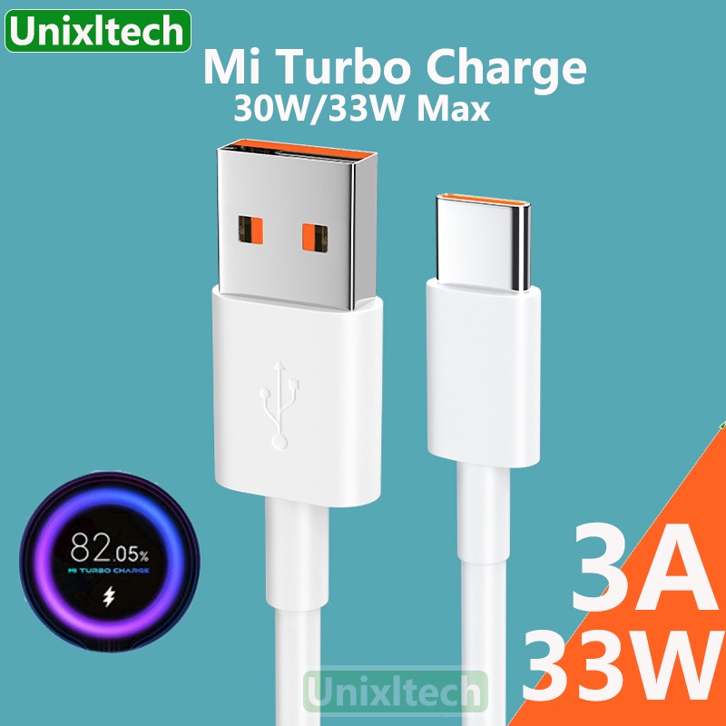 USB Type C Charger Cable 3A 33W Turbo Charge Cord for Xiaomi Redmi Note 13  12 11 Poco F3 X3