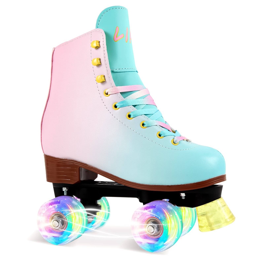 Four Roller Skates LED Balance Roller Skates Double Roller Skates, Kids