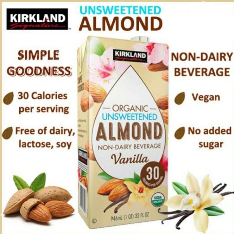 Kirkland Signature Organic Unsweetened Almond Vanilla NonDairy