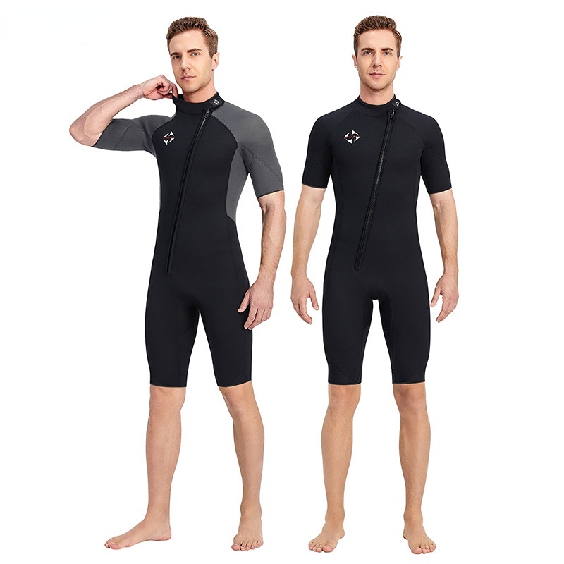 [Legend2] 3mm Neoprene Diving Wetsuit Back Zip Shorty Rash Guard