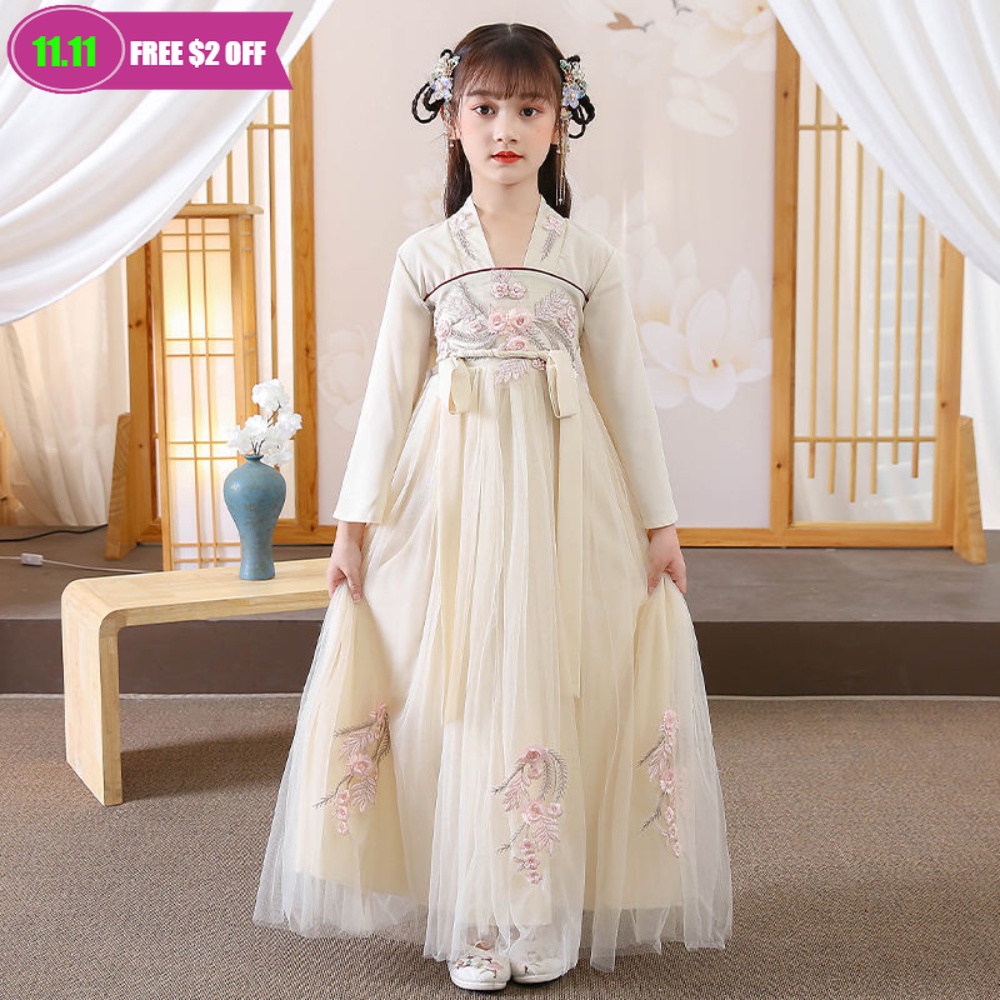 `2022 Ancient Hanfu Forgirls Costume Kids Traditional Chinese Dress ...