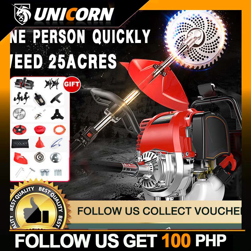 Unicorn four-stroke lawn mower brush cutter agricultural gasoline lawn  mower free luxury package