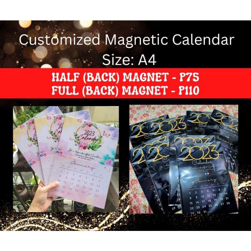 Customized 2024 Calendar A4 size Shopee Philippines