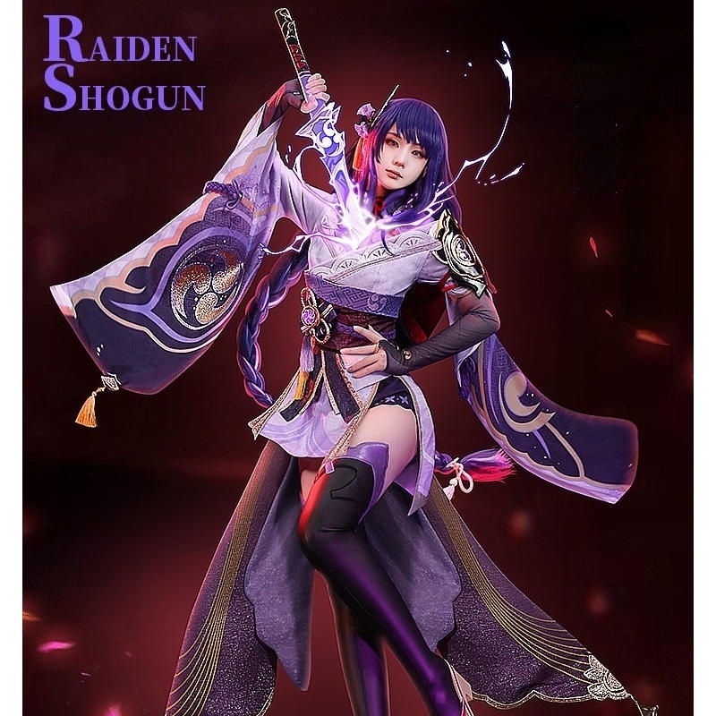 1/3 Genshin Impact Raiden Shogun Cosplay Costume Baal cos | Shopee ...