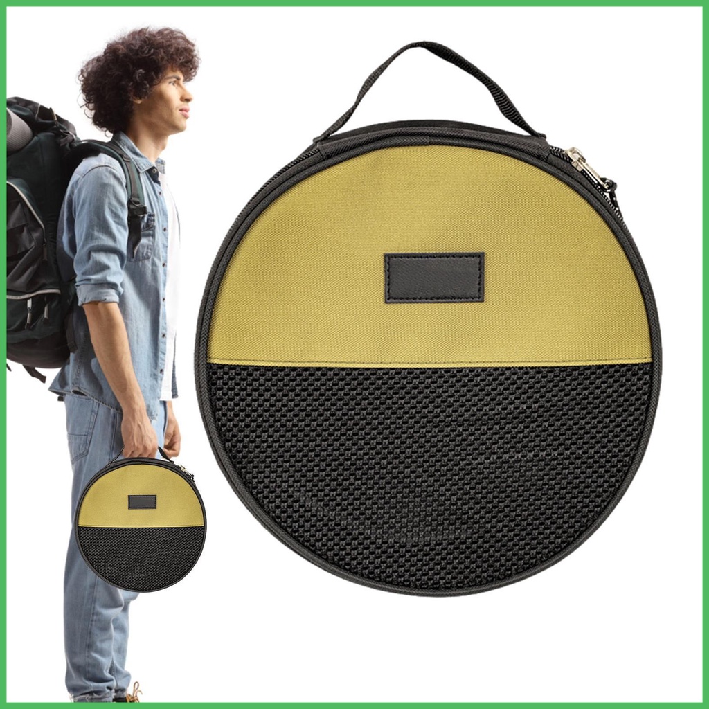 Plate Storage Round Delicate Dinnerware Storage Bag with Lid and Handle