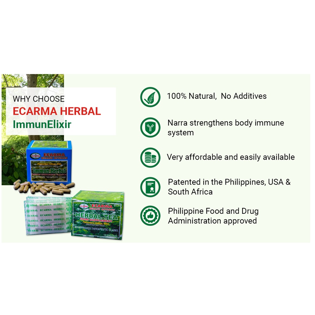 Ecarma 80 Boxes Narra Immun Herbal Dietary 30 Capsules Pack (2,400 ...