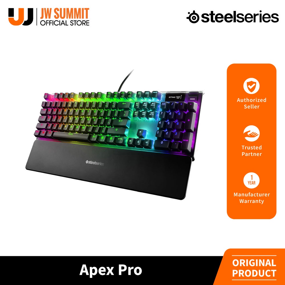 SteelSeries Apex Pro Mechanical Gaming Keyboard RGB Backlit (64626 ...