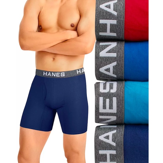 🇺🇸 Original Hanes Tagless BOXER BRIEFS Cool Dri Sz M (32-34), L