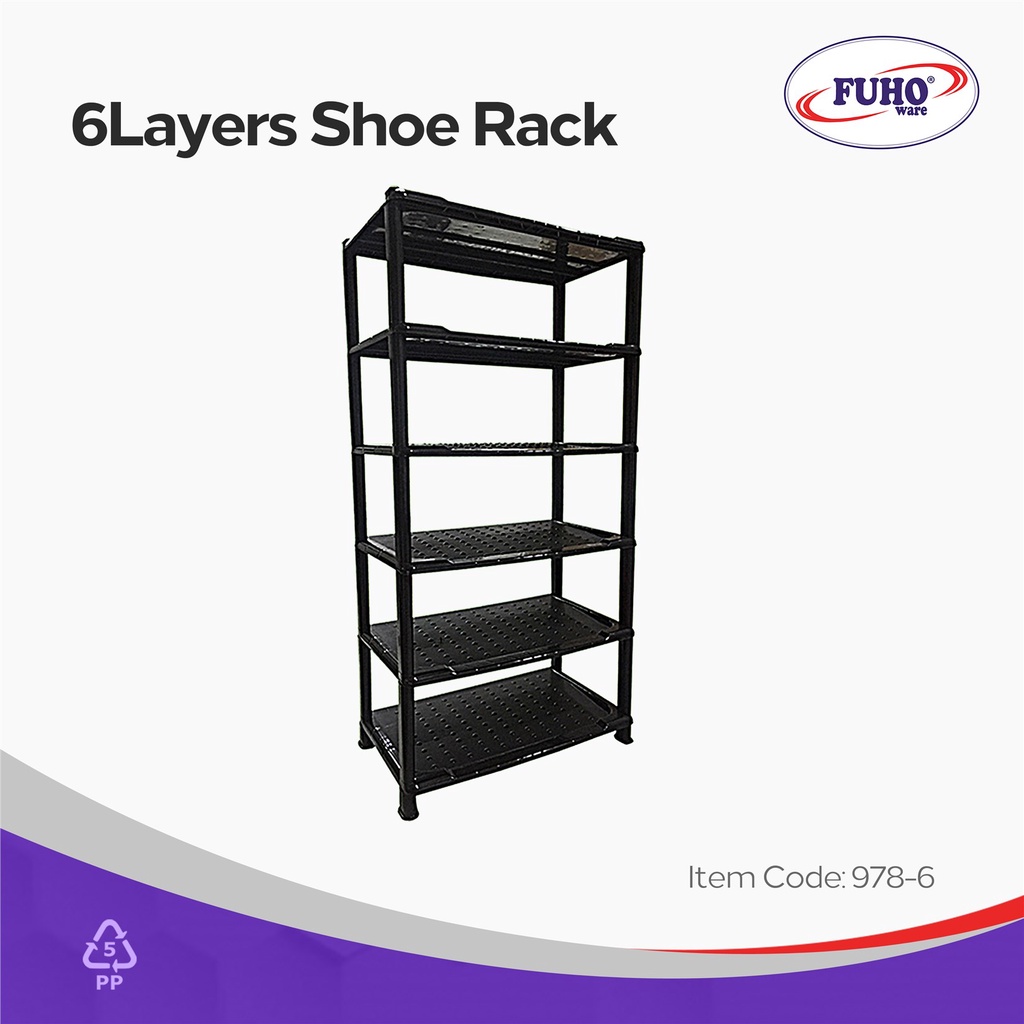 Plastic Shoe Rack 6 layers (plastic ware, organizer, storage, multi