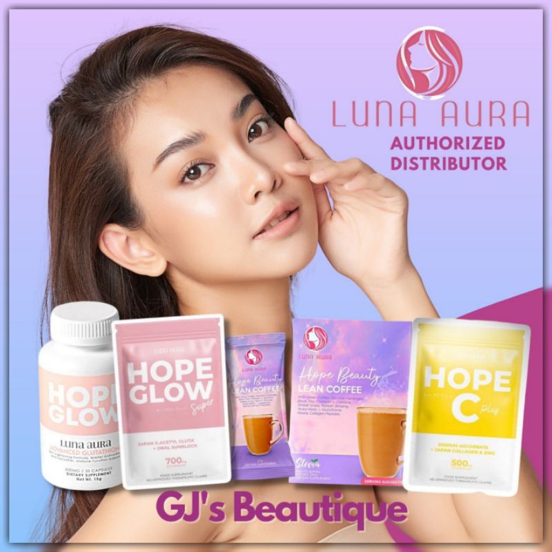 Luna Aura Hope Glow Glutathione Hope Beauty Lean Coffee Super Mini Super Biggie Hope C