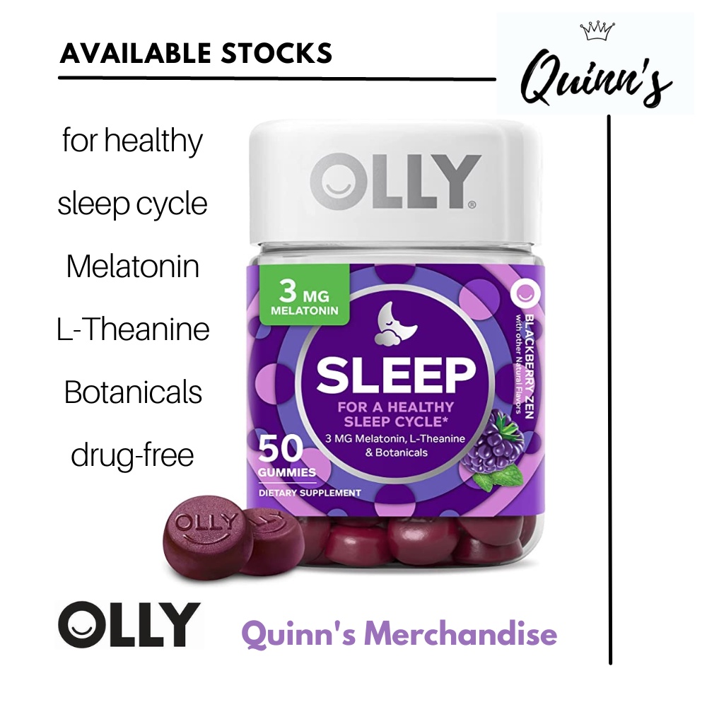 Olly Sleep Gummy Melatonin, LTheanine 50 Gummies Shopee Philippines
