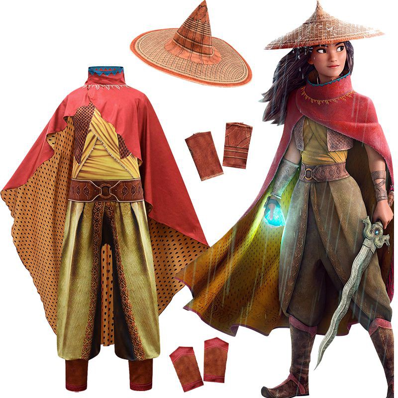 Cartoon disney Raya and The Last Dragon Cosplay Costume Fancy Set ...