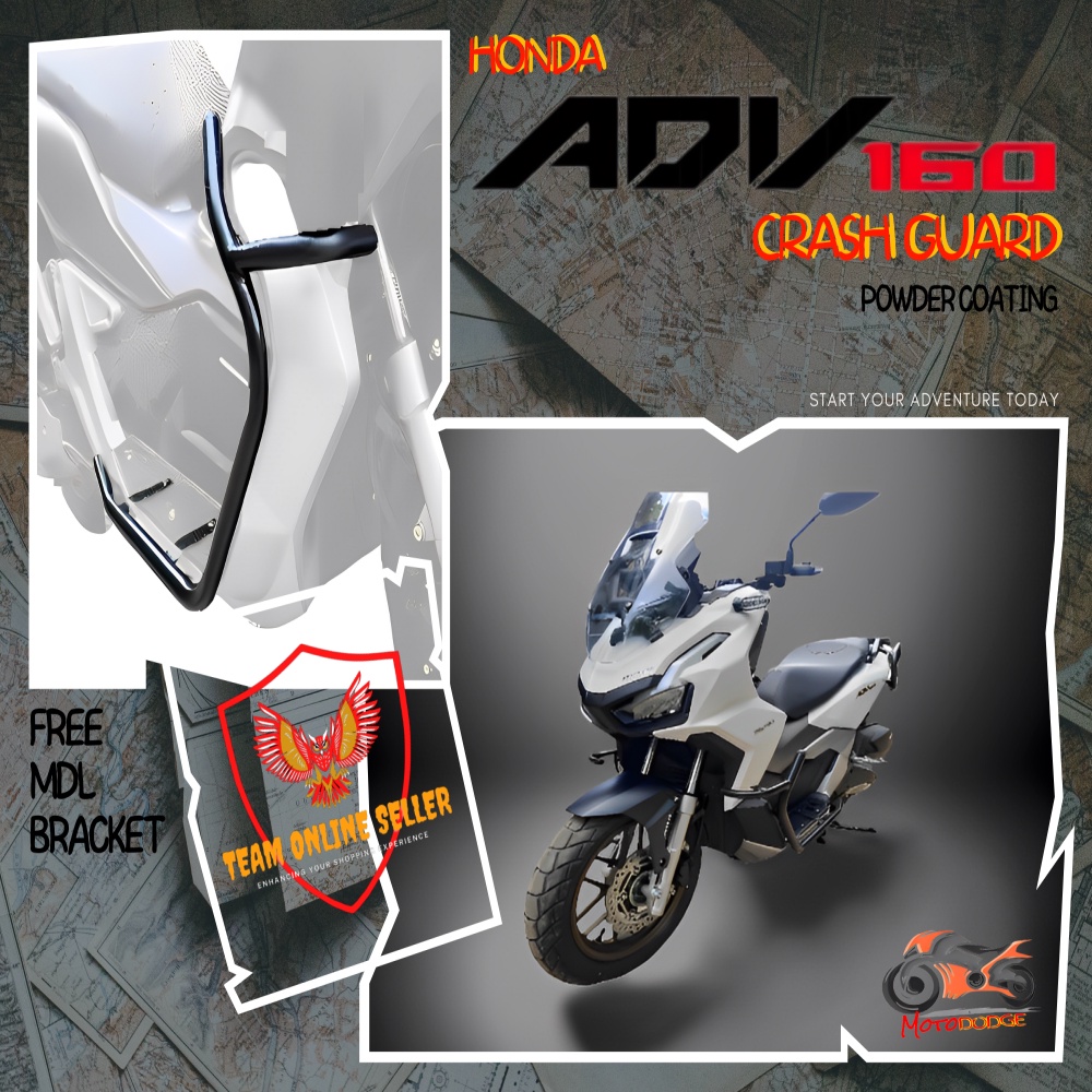 HONDA ADV 160 HALF CRASH GUARD ( PHASE 2 ) Shopee Philippines