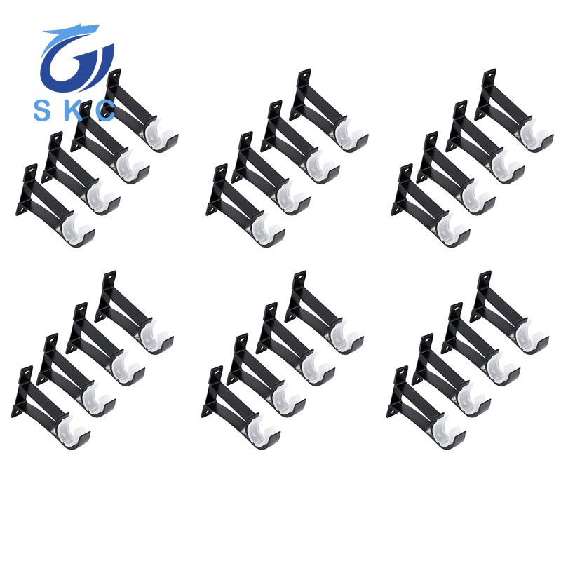 24 Pack Single Curtain Rod Brackets For Drapery Rod Aluminum Alloy