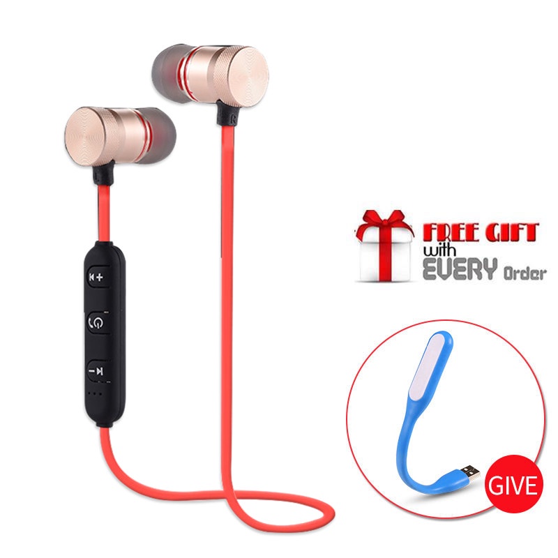 Magnetic Bluetooth Earphone in ear Bluetooth Headset with free LED