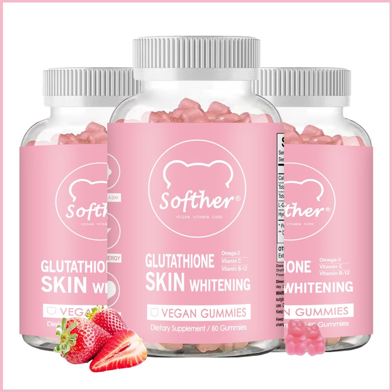 Softher Glutathione Gummies AntiAging Whitening Skin Collagen Vitamins