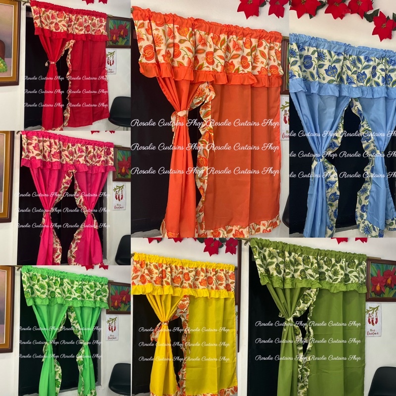 Plain Split Curtain / Biyak Plain Curtain 60x50inches Printed Curtain ...