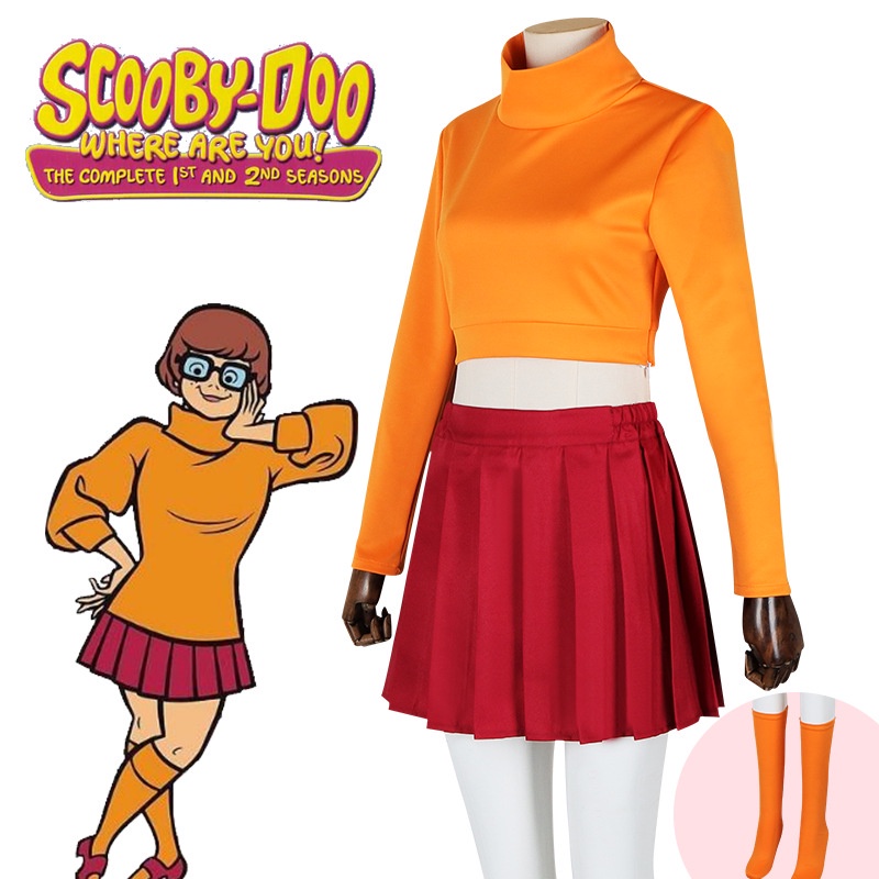 Scooby Doo Scooby Doo Velma Cos Costume Halloween Velma Cosplay Character Performance Costume