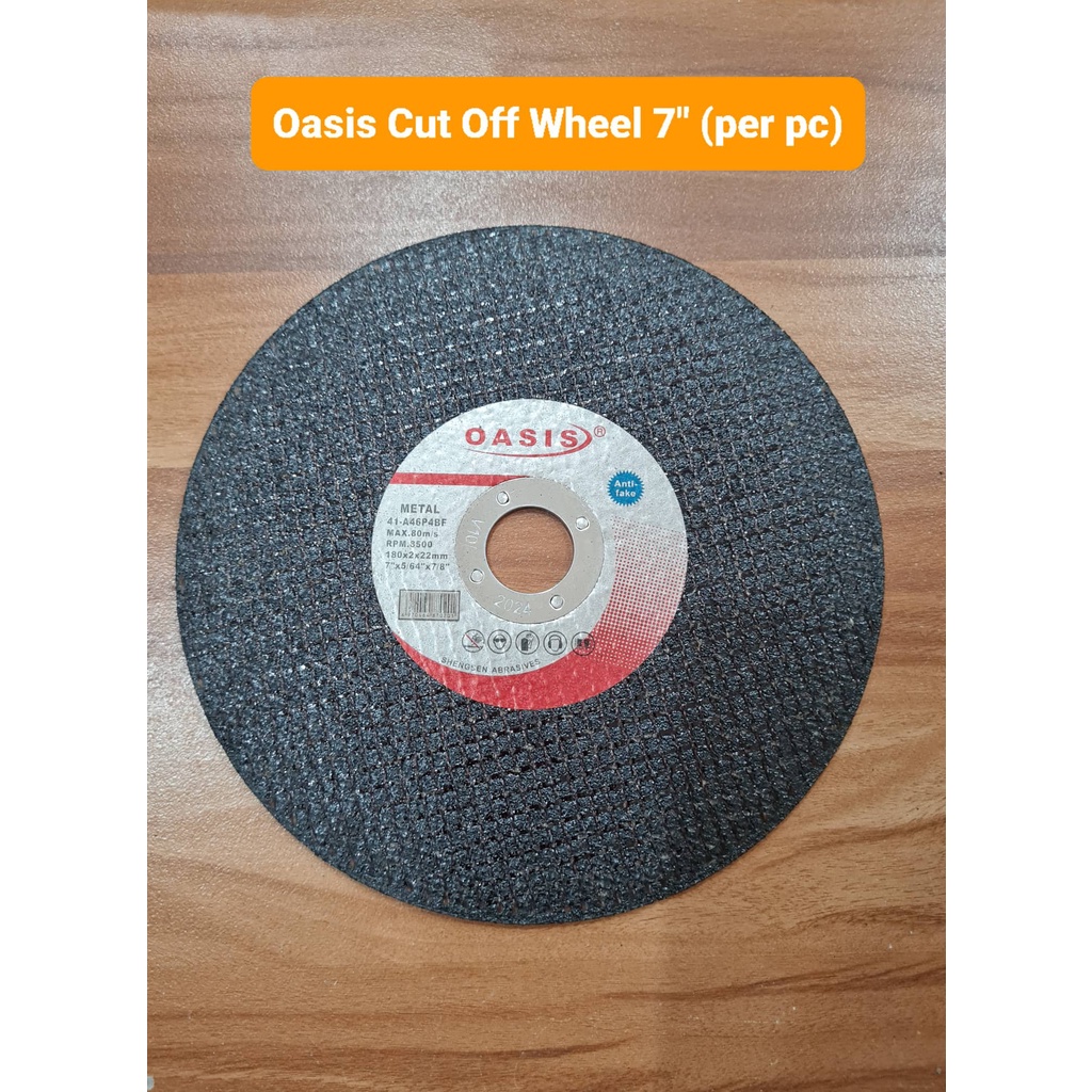 Oasis Cutting Disc 7" Heavy Duty Cut Off Wheel (per pc) Shopee