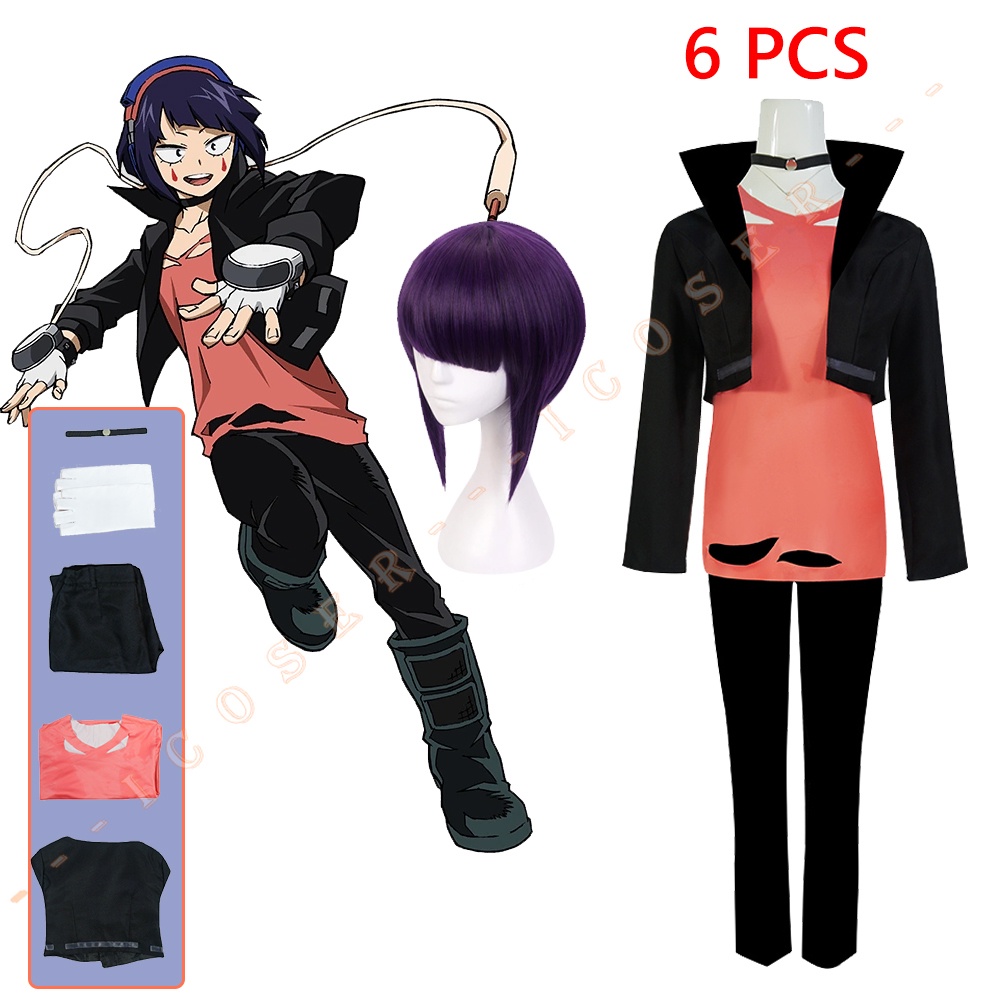 Anime MHA Kyoka Jiro Cosplay Costume My Hero Academia Boku No Hero Academia Women Suit Black