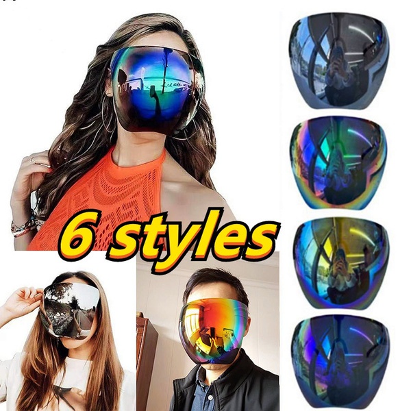 Outdoor Face Shield Sunglasses Visor Multifunction Extra Large Doublesided Colorful Antifog
