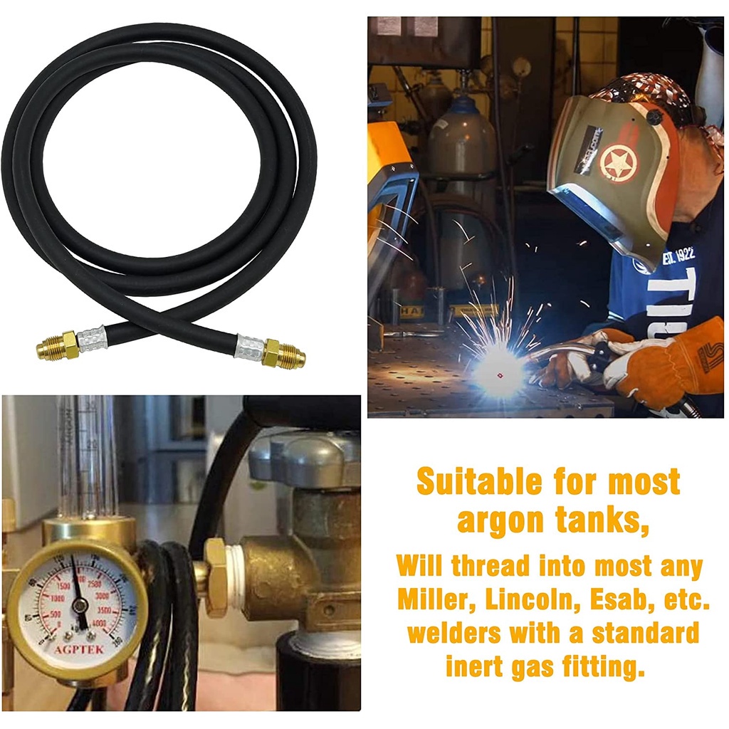 30FT Inert Gas Welding Hose, Argon Gas Regulator Welding Hose, TIG MIG 5 8 Unf 18rh Fittings  B098dtz7ln