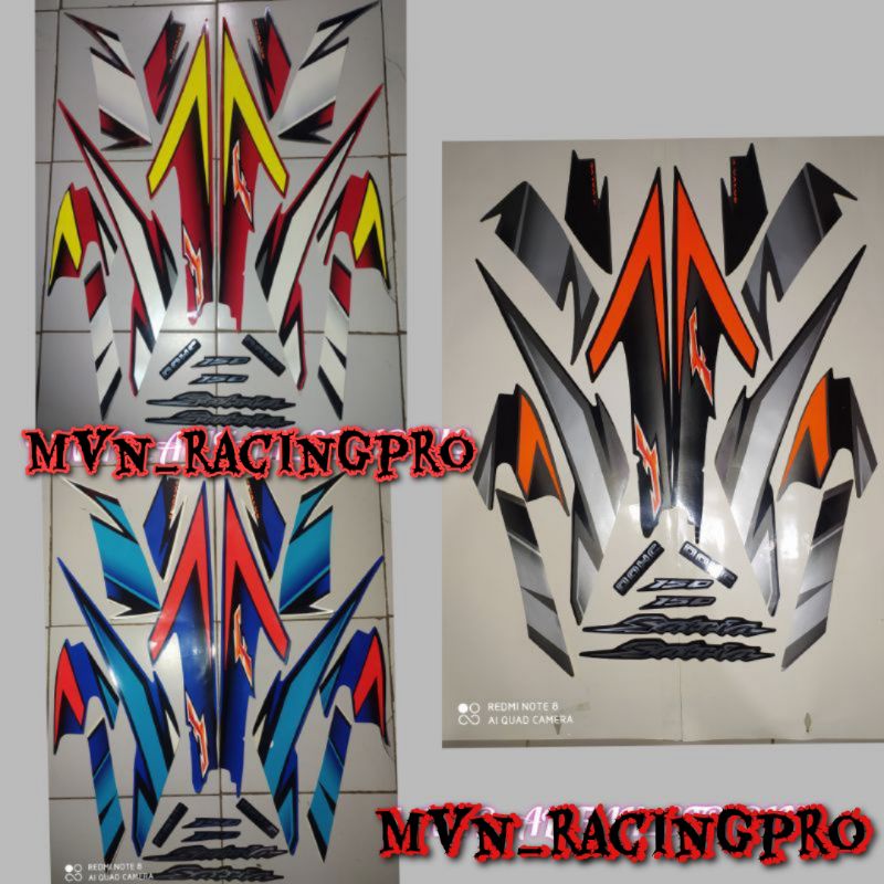 Striping STICKER FULL BODY MOTORCYCLE SUZUKI satria F 150 fu 2007 LAMA ...