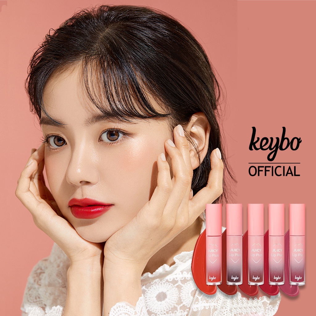 KEYBO Juicy Lip Plus Tint, Highly Pigmented Glossy Korean Makeup Lip