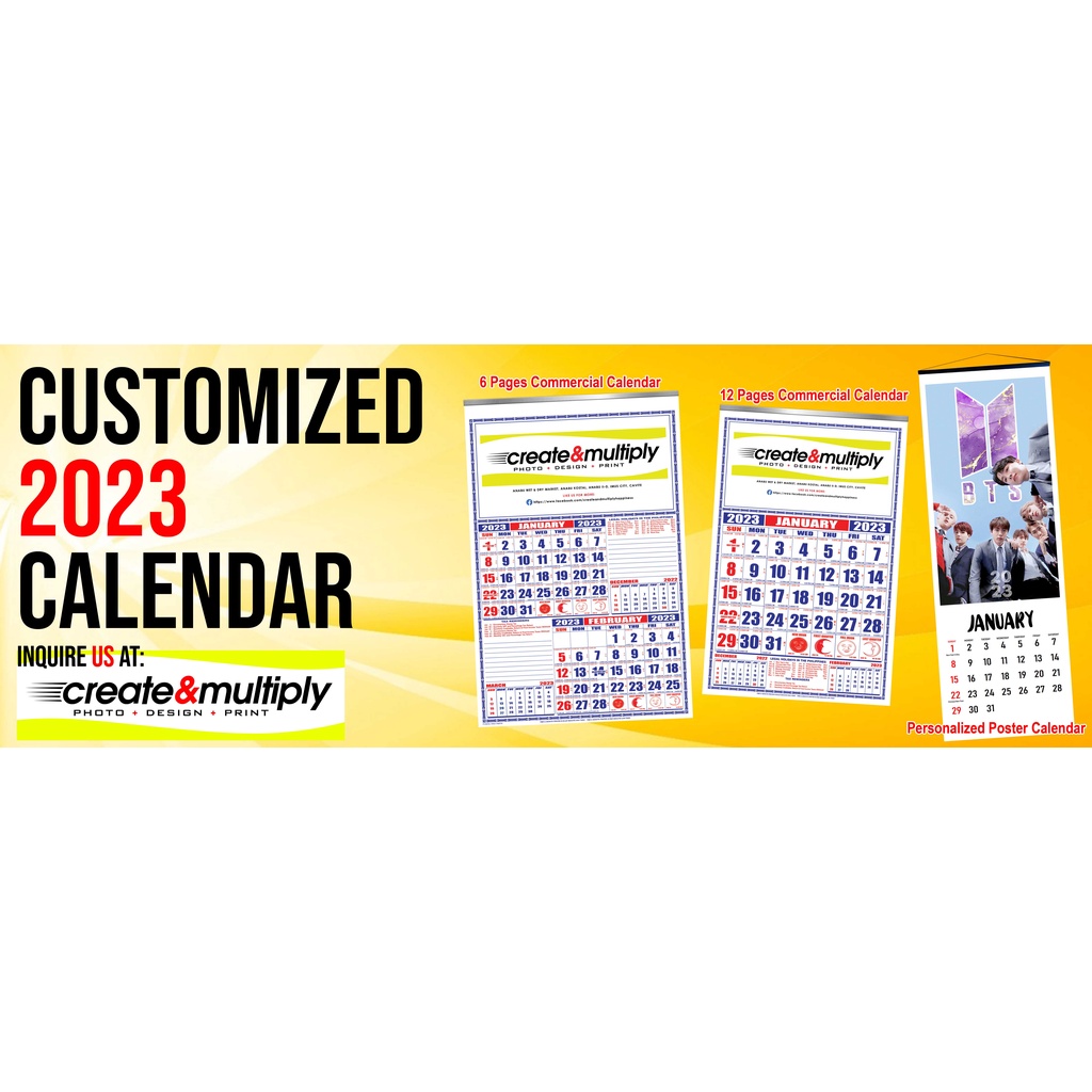 2023 CUSTOMIZED CALENDAR NOW AVAILABLE Shopee Philippines